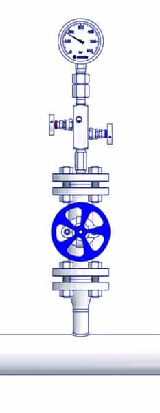 Conventional isolation method to isolate process line from process instrument.