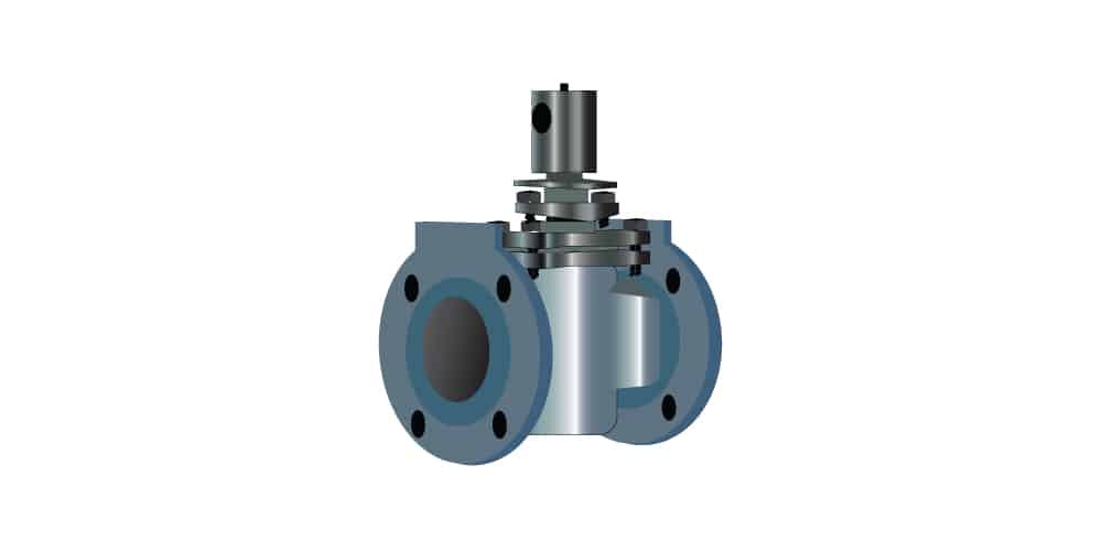 3D image of a plug valve.